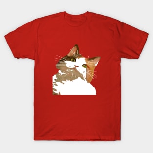 Cute Calico Cat With Tilted Head T-Shirt